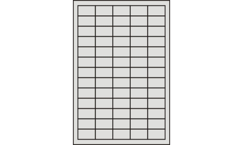 Etykiety samoprzylepne białe matowe na arkuszach A4 klej standardowy   38x21.2